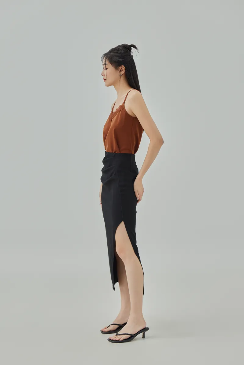 Lucie High Slit Pencil Skirt