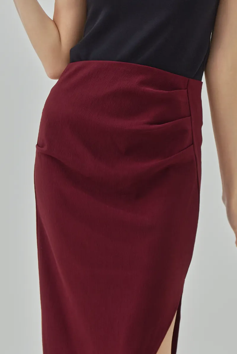 Lucie High Slit Pencil Skirt