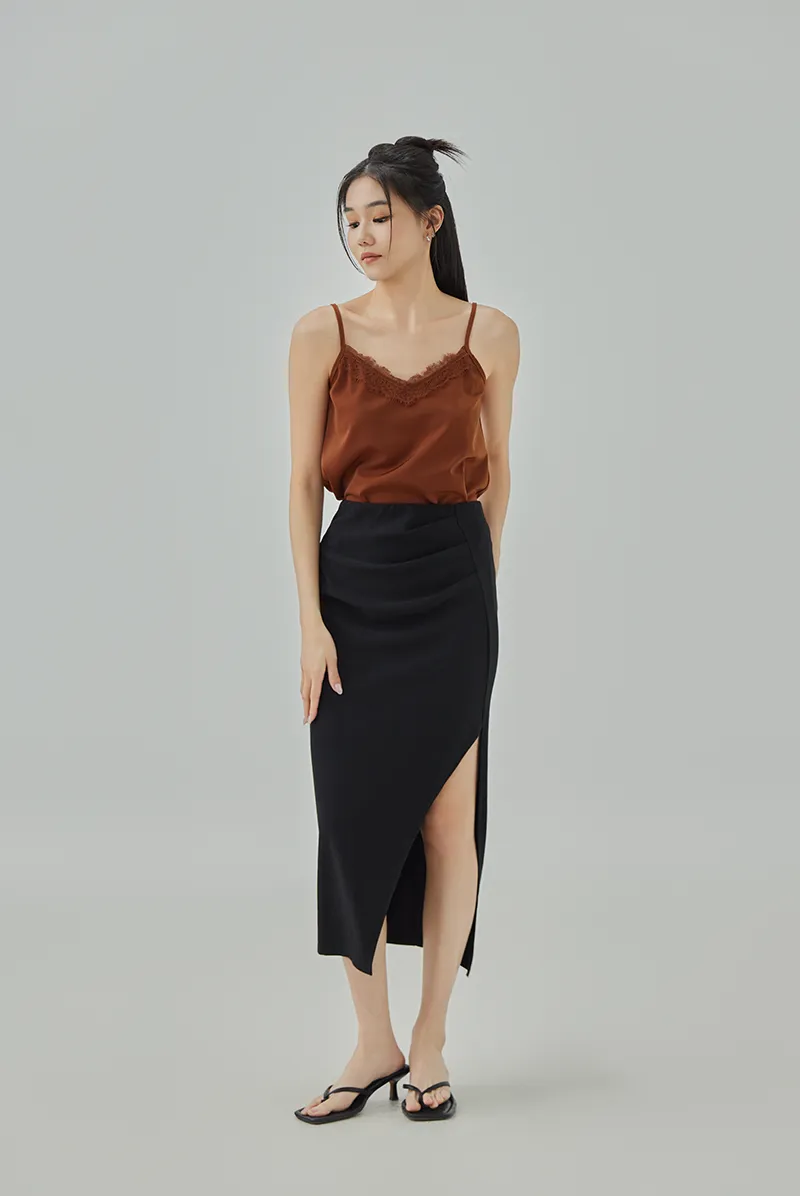 Lucie High Slit Pencil Skirt