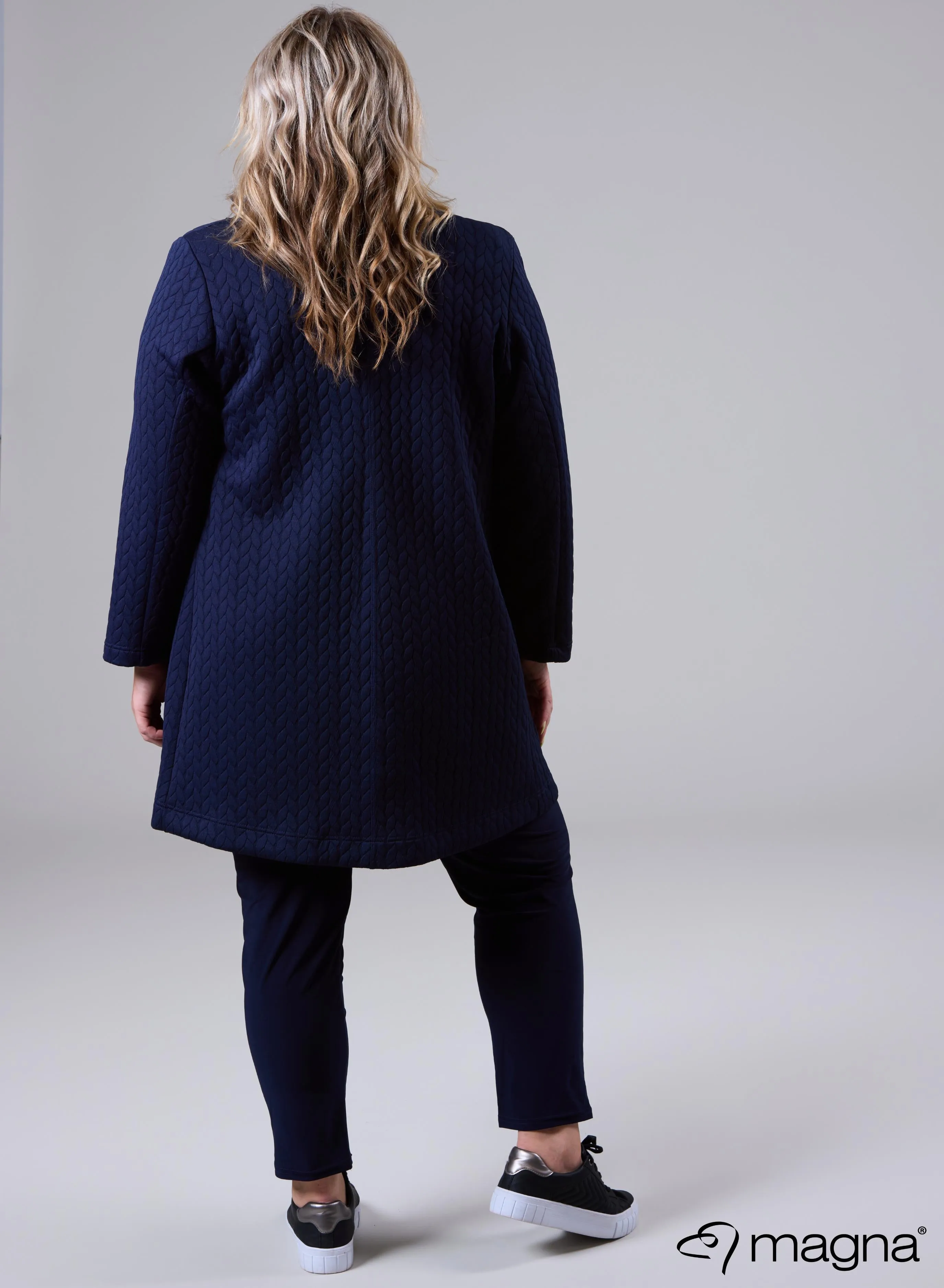 Magna Jacquard Blazer Blocks Design Navy