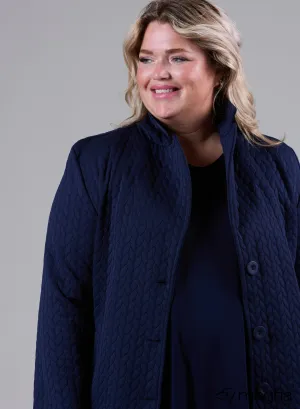 Magna Jacquard Blazer Blocks Design Navy