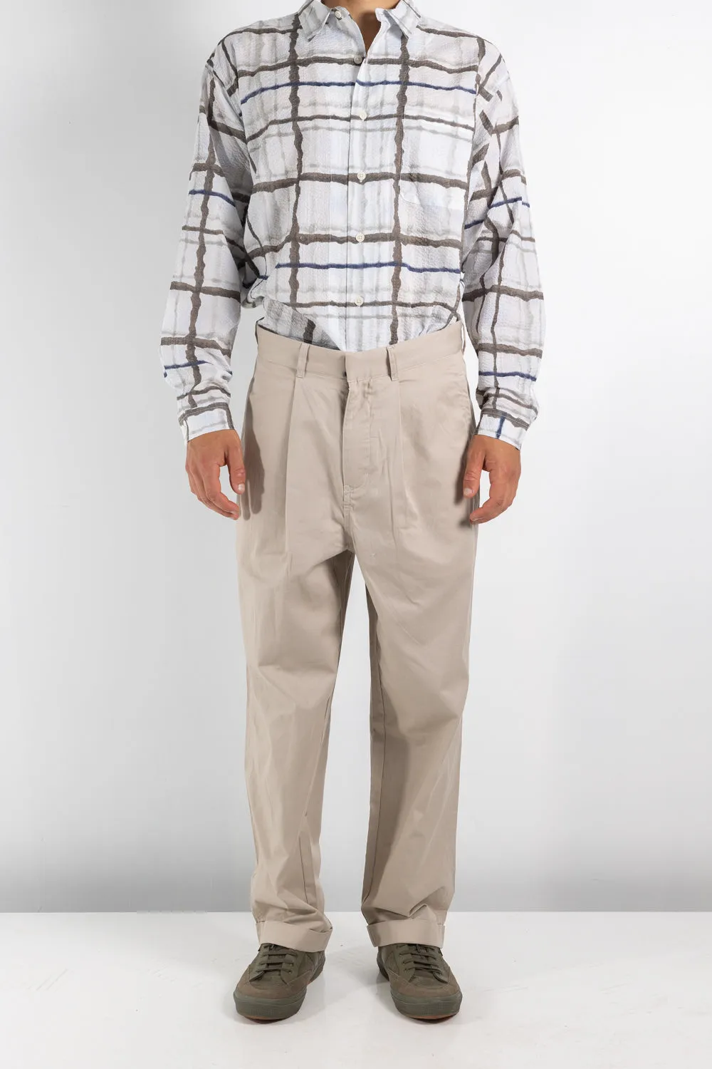 Manager pleat trouser tan