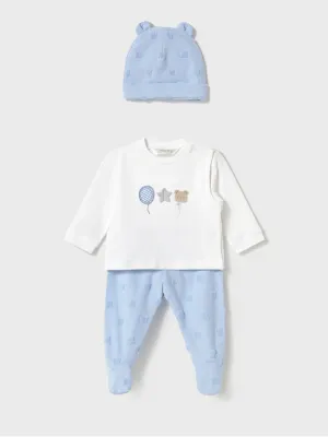 Mayoral Baby Boy Blue and White Outfit Set