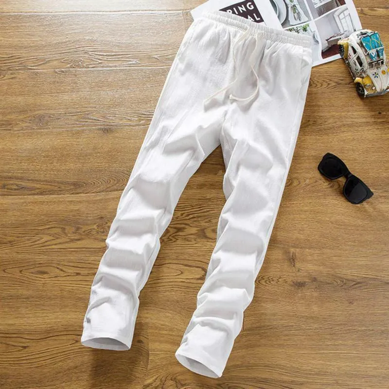 Men Shorts Suit Summer Fashion Casual Cotton Linen Short Sleeve Tracksuit