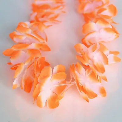 Nani Pua Lei Orange Flower Lei Lay White Luau Necklace Favor Hula