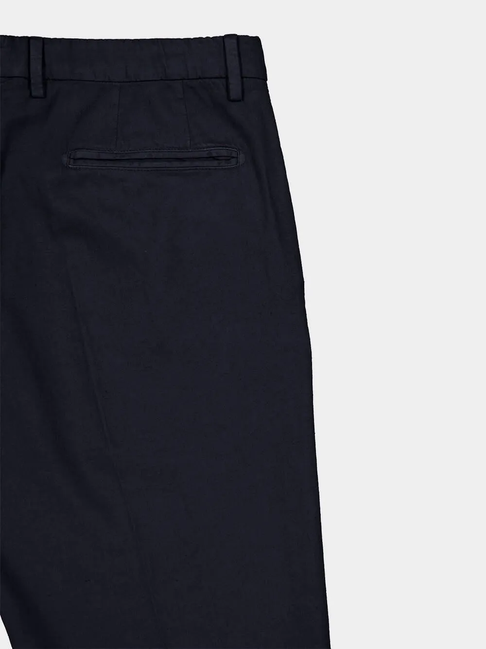 Navy Pressed-Crease Trousers