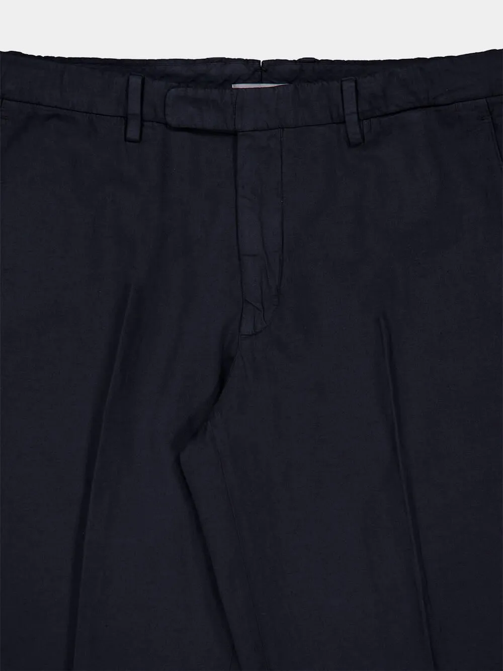 Navy Pressed-Crease Trousers