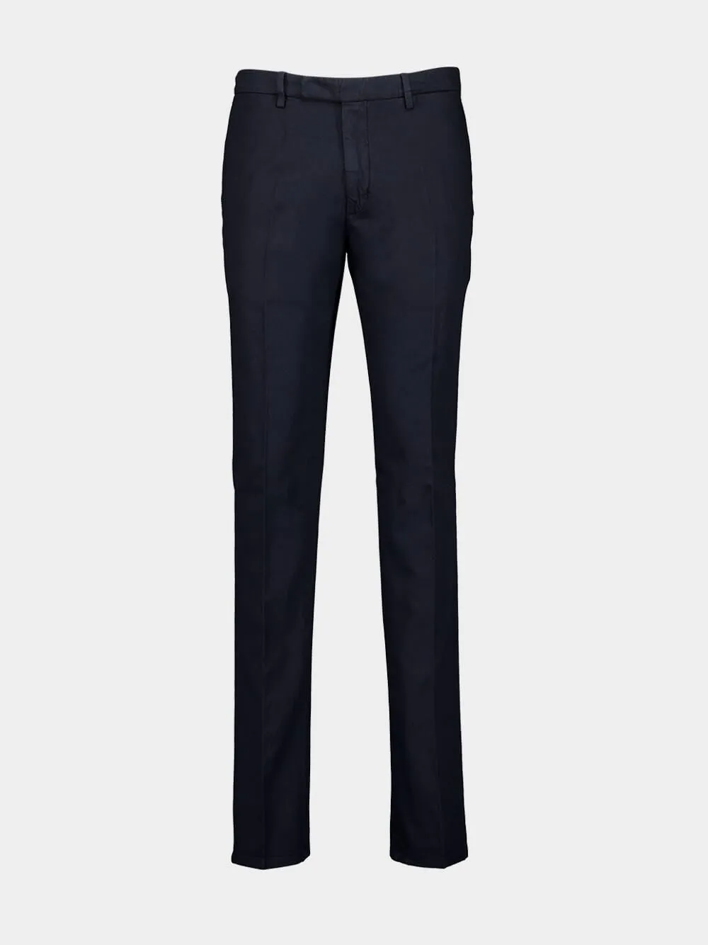 Navy Pressed-Crease Trousers