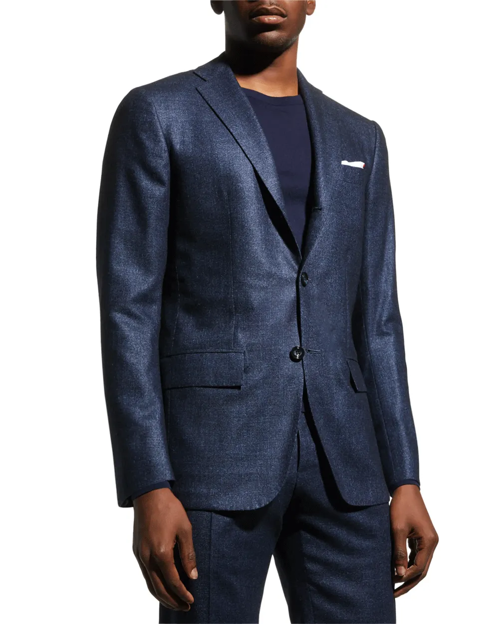 Navy Tonal Windowpane Suit
