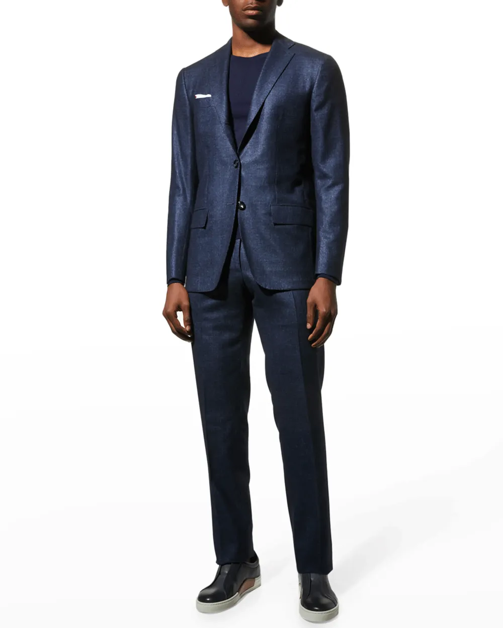 Navy Tonal Windowpane Suit