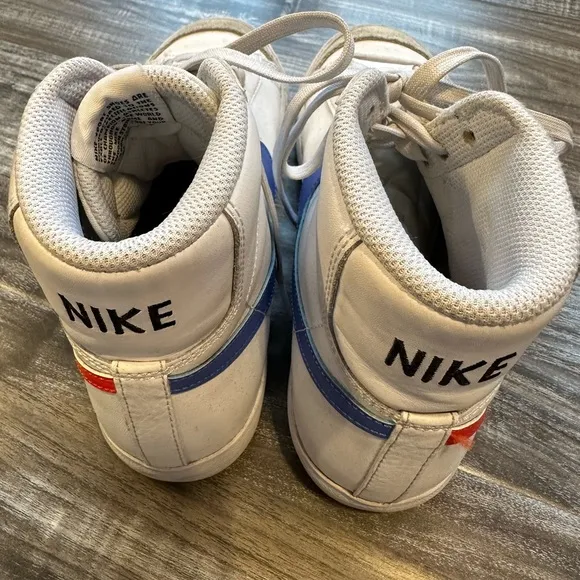Nike Blazers blue and red swoosh, worn but good condition