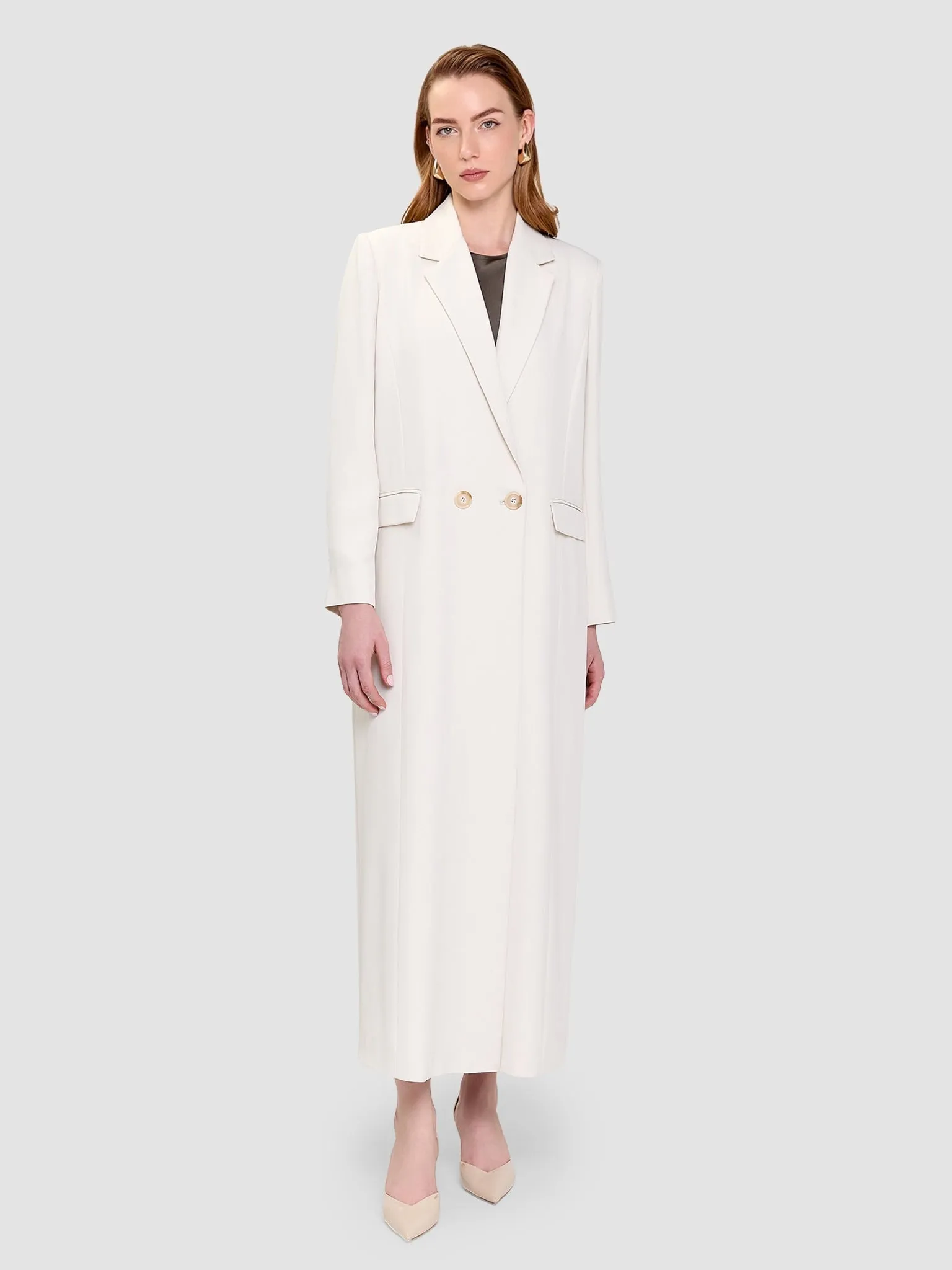 Noura Long Blazer - Off White