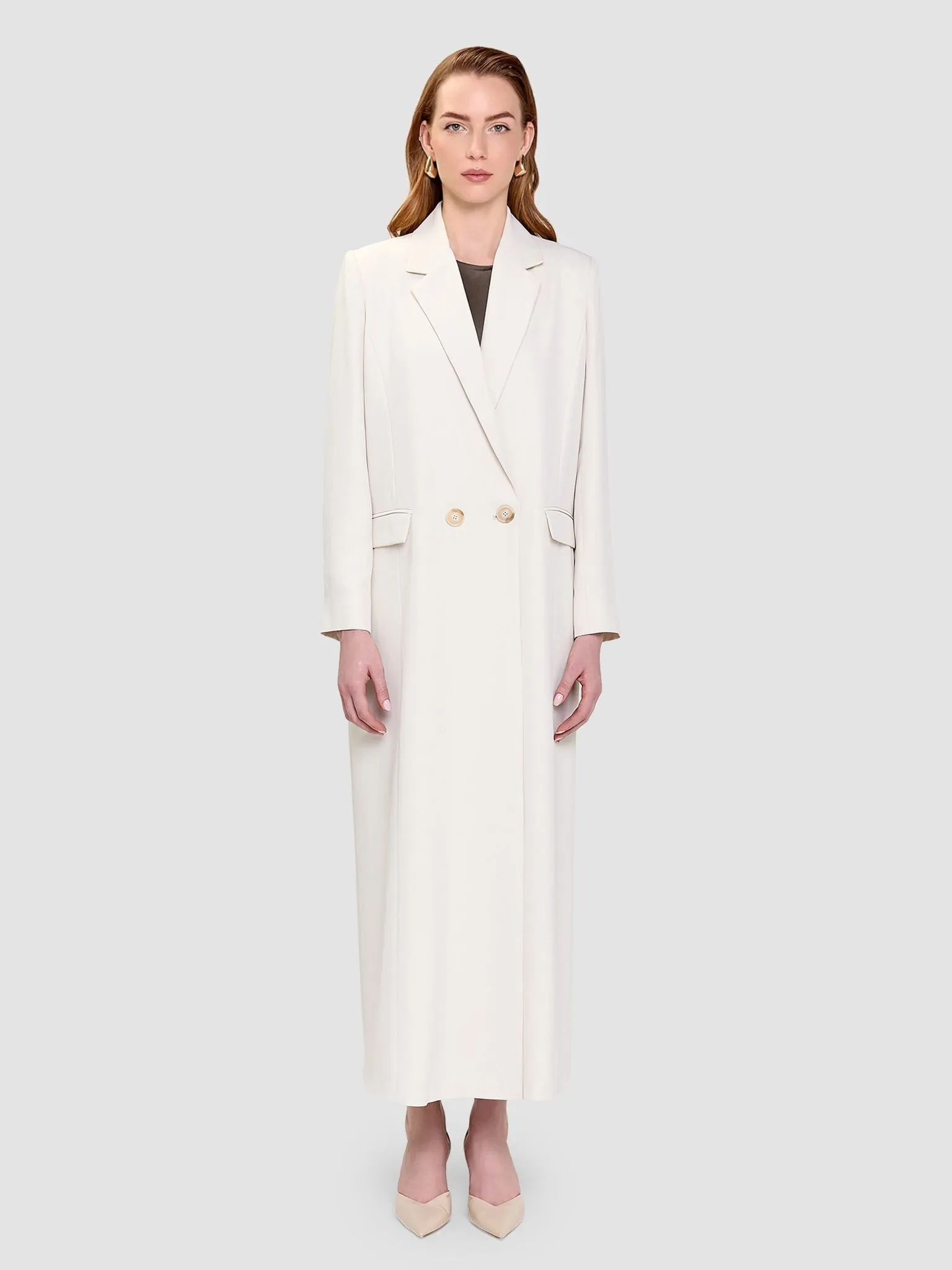 Noura Long Blazer - Off White