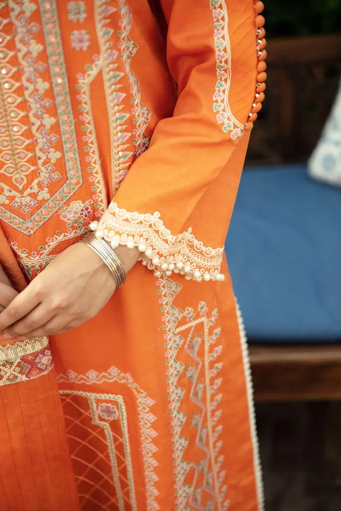 NW-12 | Qalamkar Qline Linen Winter Collection 2021 | Unstitched Embroidered Organza Suits