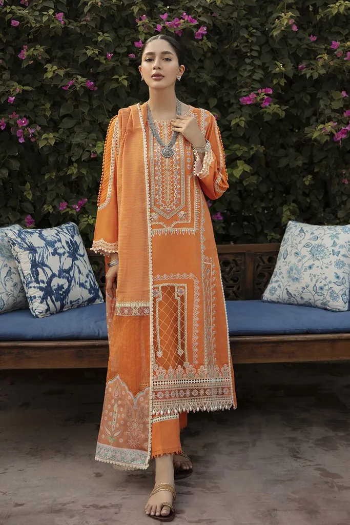 NW-12 | Qalamkar Qline Linen Winter Collection 2021 | Unstitched Embroidered Organza Suits
