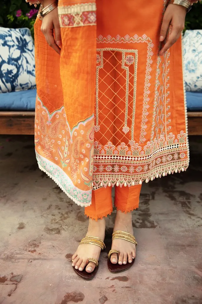 NW-12 | Qalamkar Qline Linen Winter Collection 2021 | Unstitched Embroidered Organza Suits