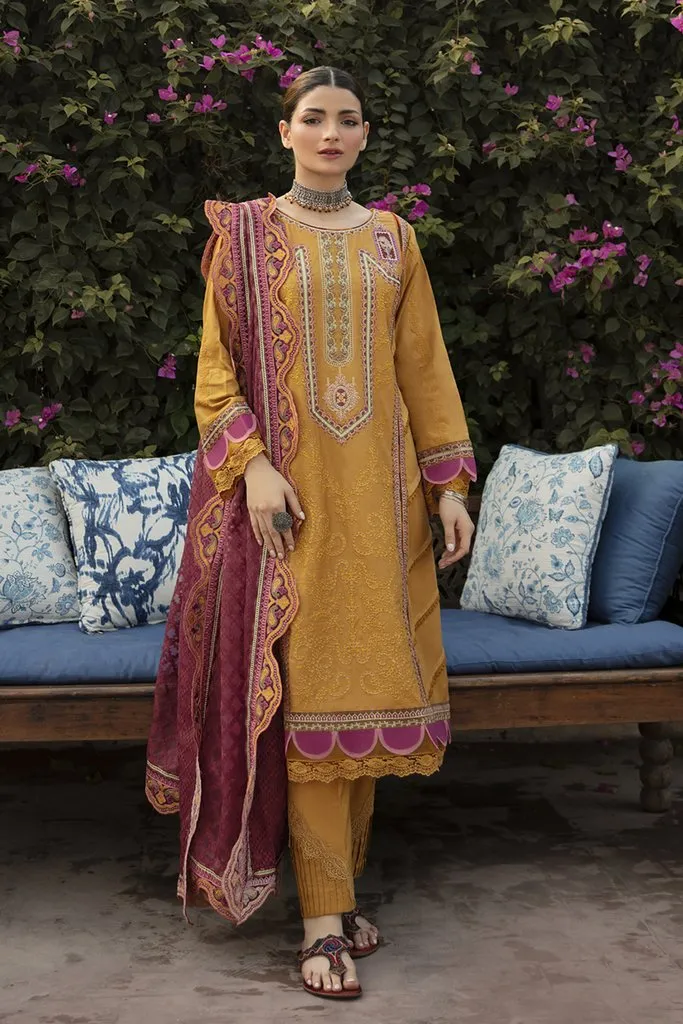 NW-13 | Qalamkar Qline Linen Winter Collection 2021 | Unstitched Embroidered Organza Suits