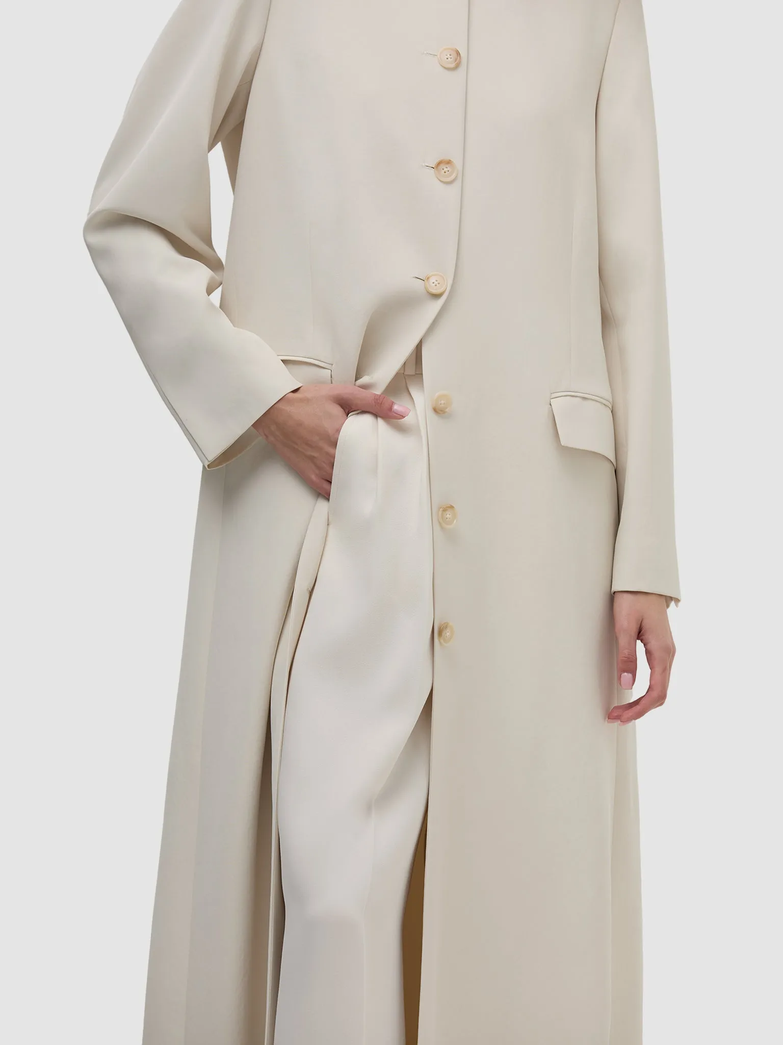 Ohood Long Jacket - Off White