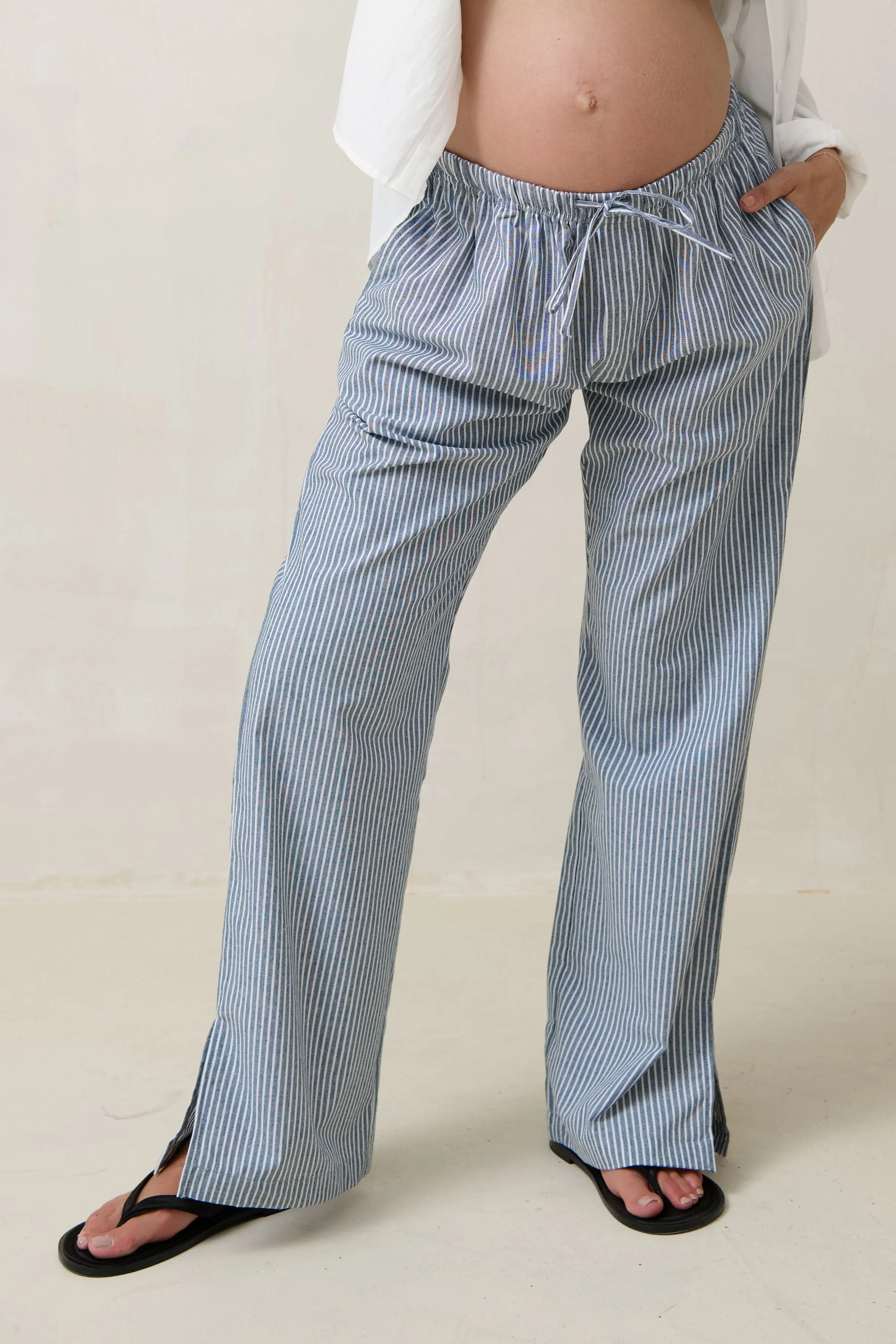 On The Line Pant - Navy Stripe