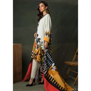 Orchid Digital Printed Linen 3Pcs Un-Stitched Suit - 04