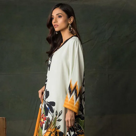 Orchid Digital Printed Linen 3Pcs Un-Stitched Suit - 04