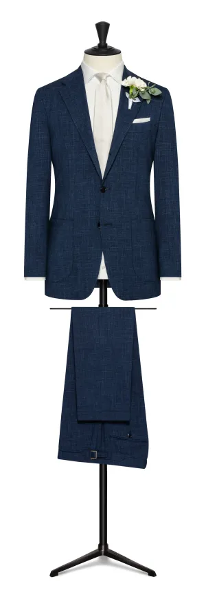 Paulo Oliveira Dark Blue Wool & Linen Stretch