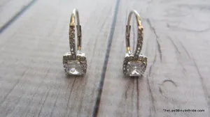 Pave Style Cubic Zirconia Drop Earrings - 799943