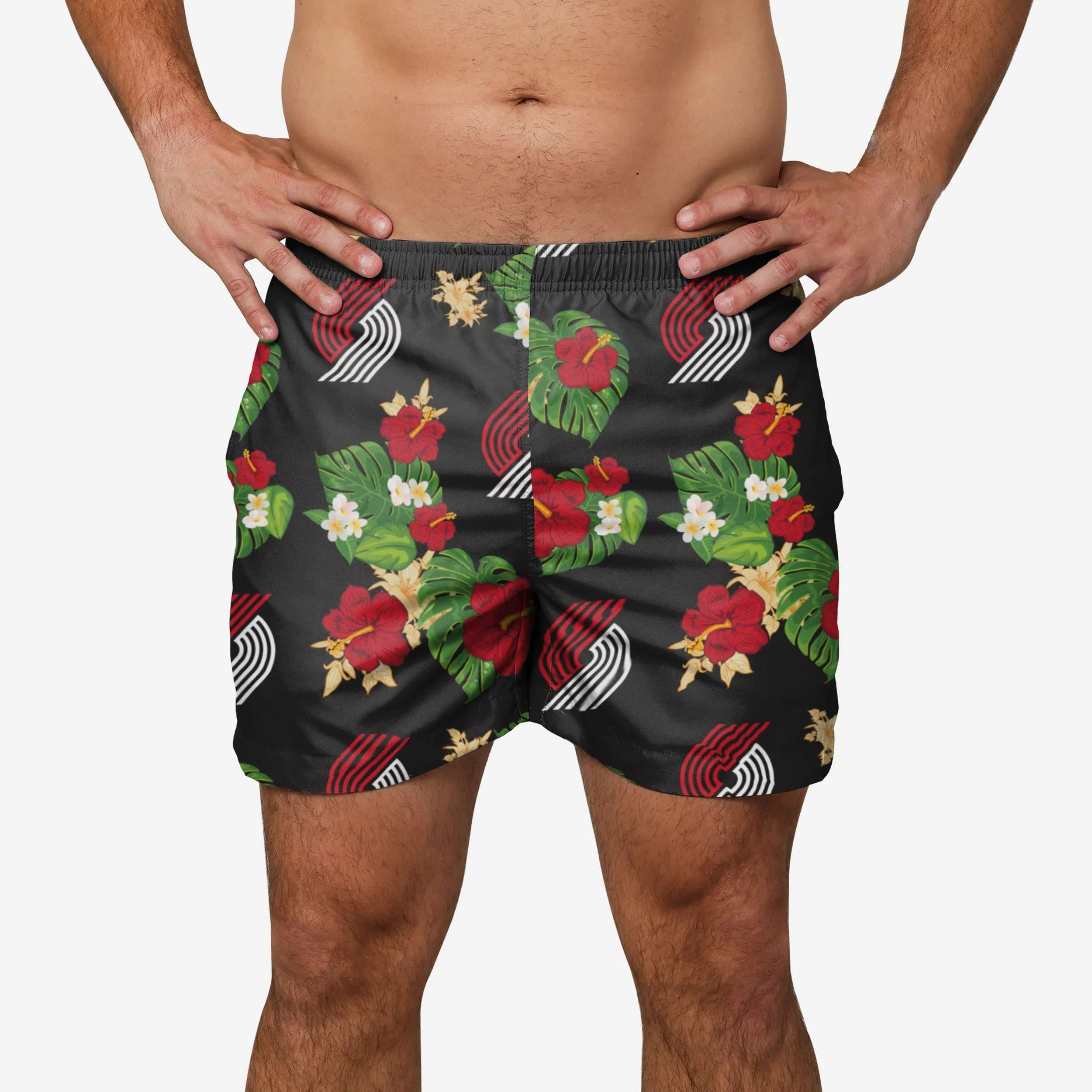 Portland Trail Blazers Floral Swimming Trunks