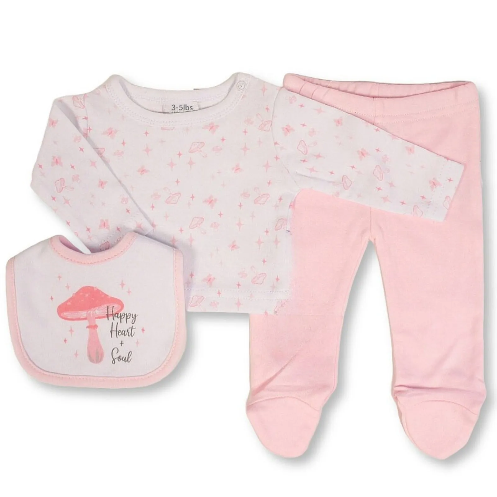 Premature Baby Top, Pants & Bib Set