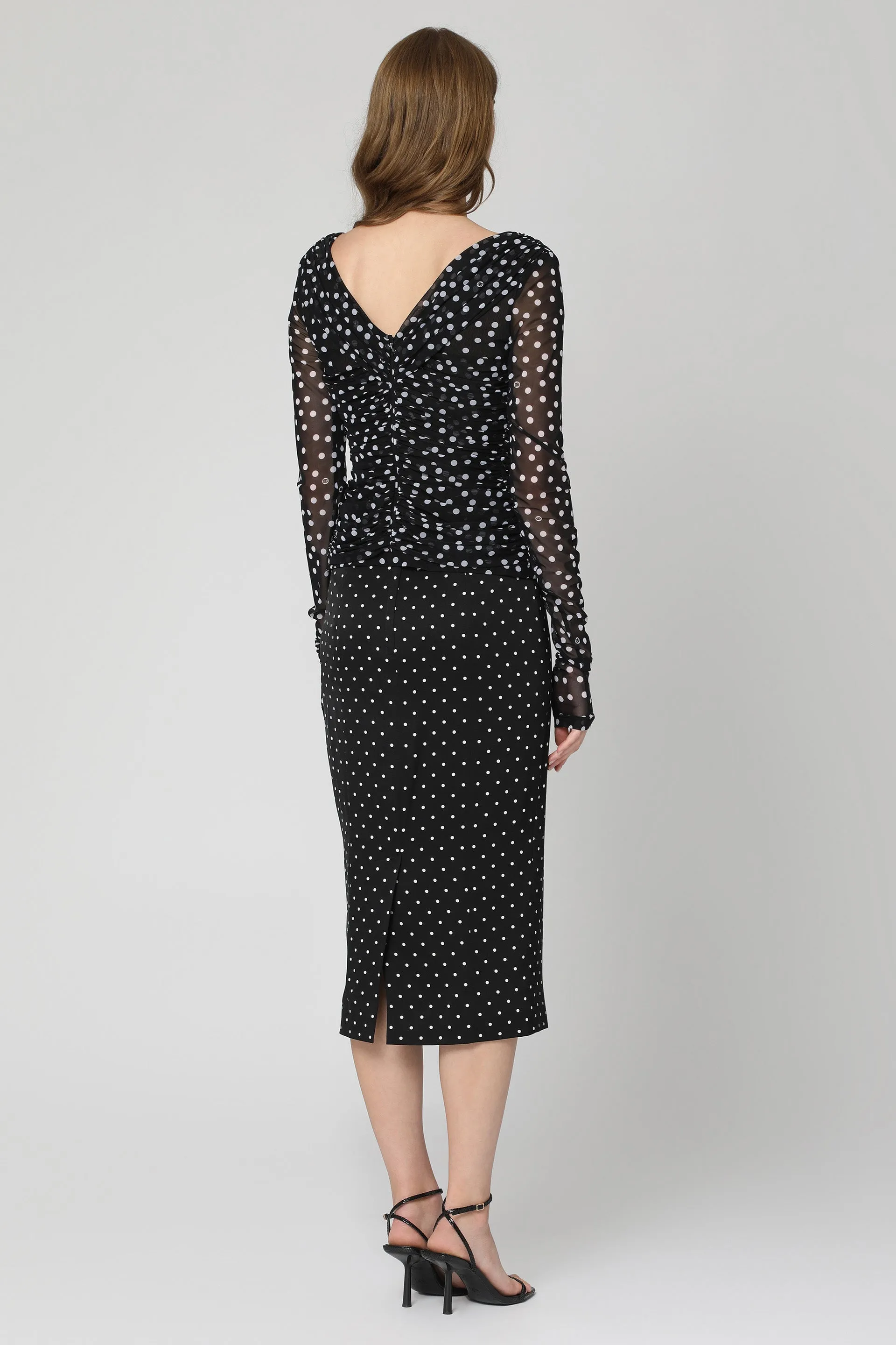 Printed pencil skirt