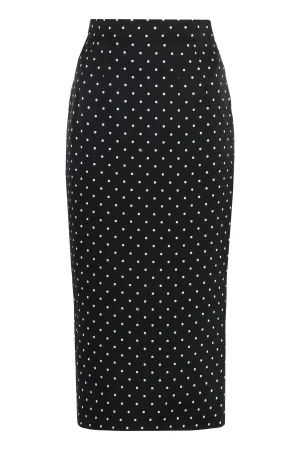 Printed pencil skirt