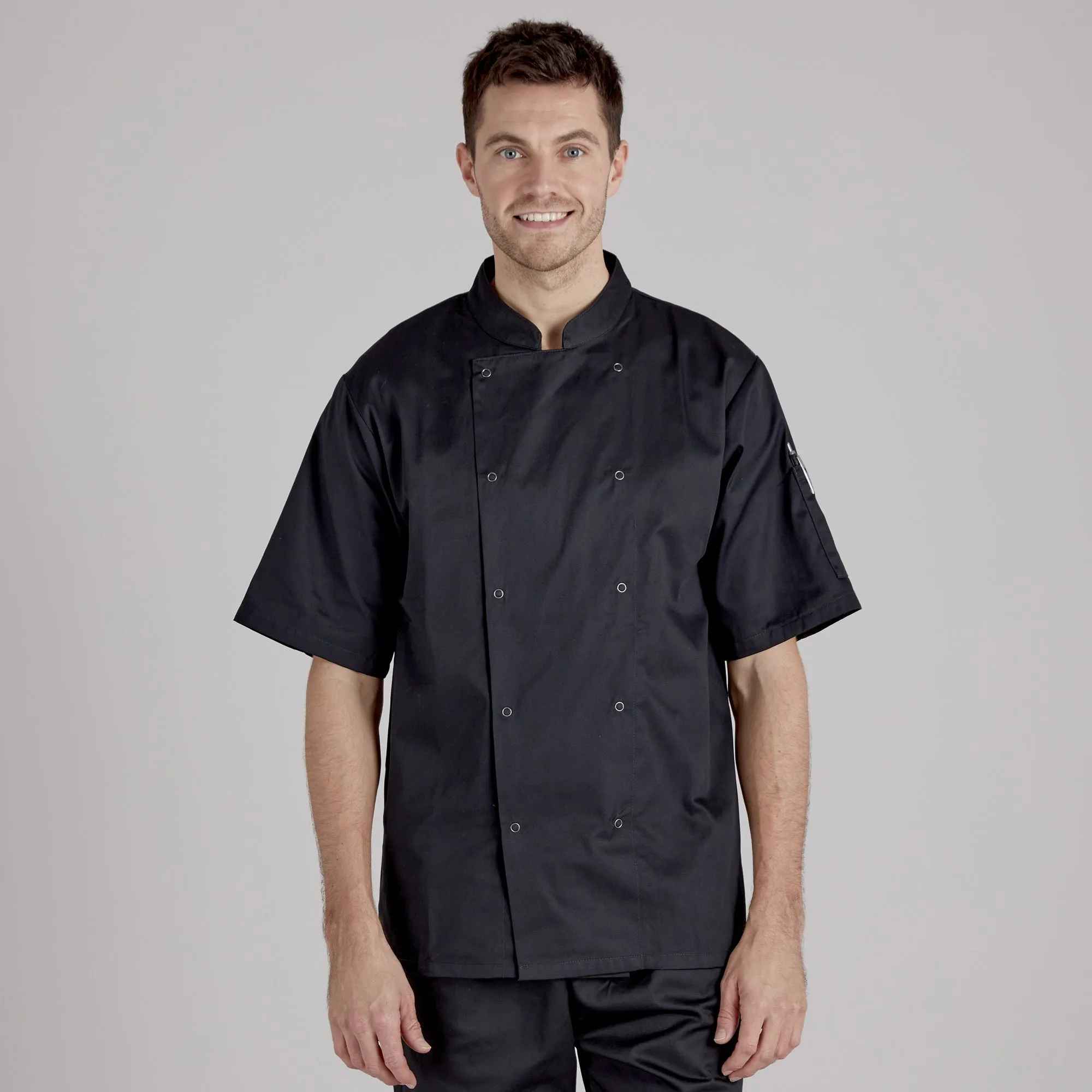 Proluxe Professional Chefs Jacket - Short Sleeve - Unisex - Black