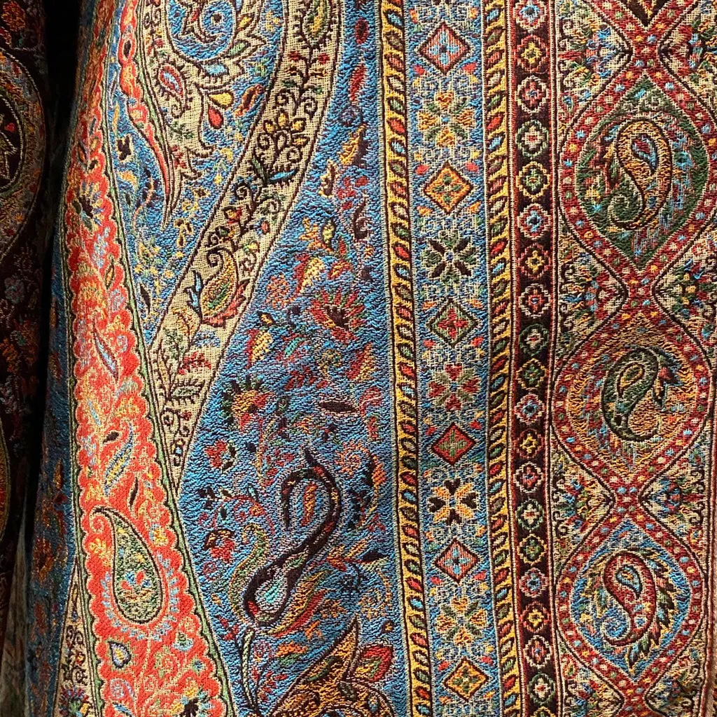 Red Fort Jamavaar Cashmere Fine Wool Long Jacket