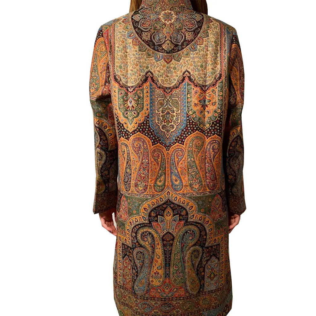 Red Fort Jamavaar Cashmere Fine Wool Long Jacket