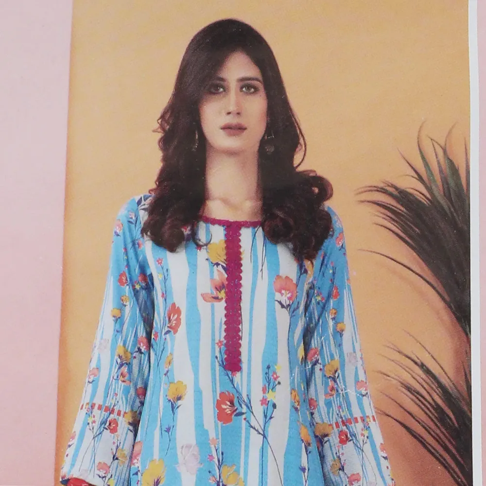 Regalia Digital Printed Linen 3-Piece Suit V-1 - 6