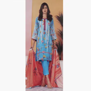 Regalia Digital Printed Linen 3-Piece Suit V-1 - 6