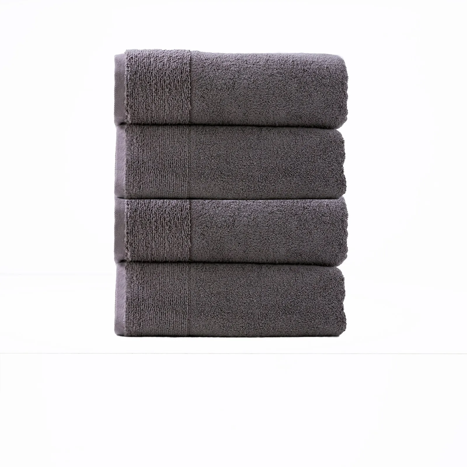 Renee Taylor Aireys 650 GSM Zero Twist 4 Piece Bath Towel Nickel