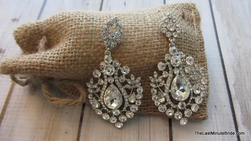 Rhinestone Dangle Earrings (more colors)