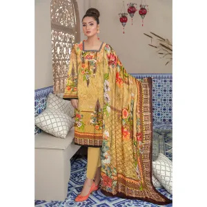 Riwayat Cottrell Digital Printed Linen 3 Pcs Un-Stitched Suit - 07