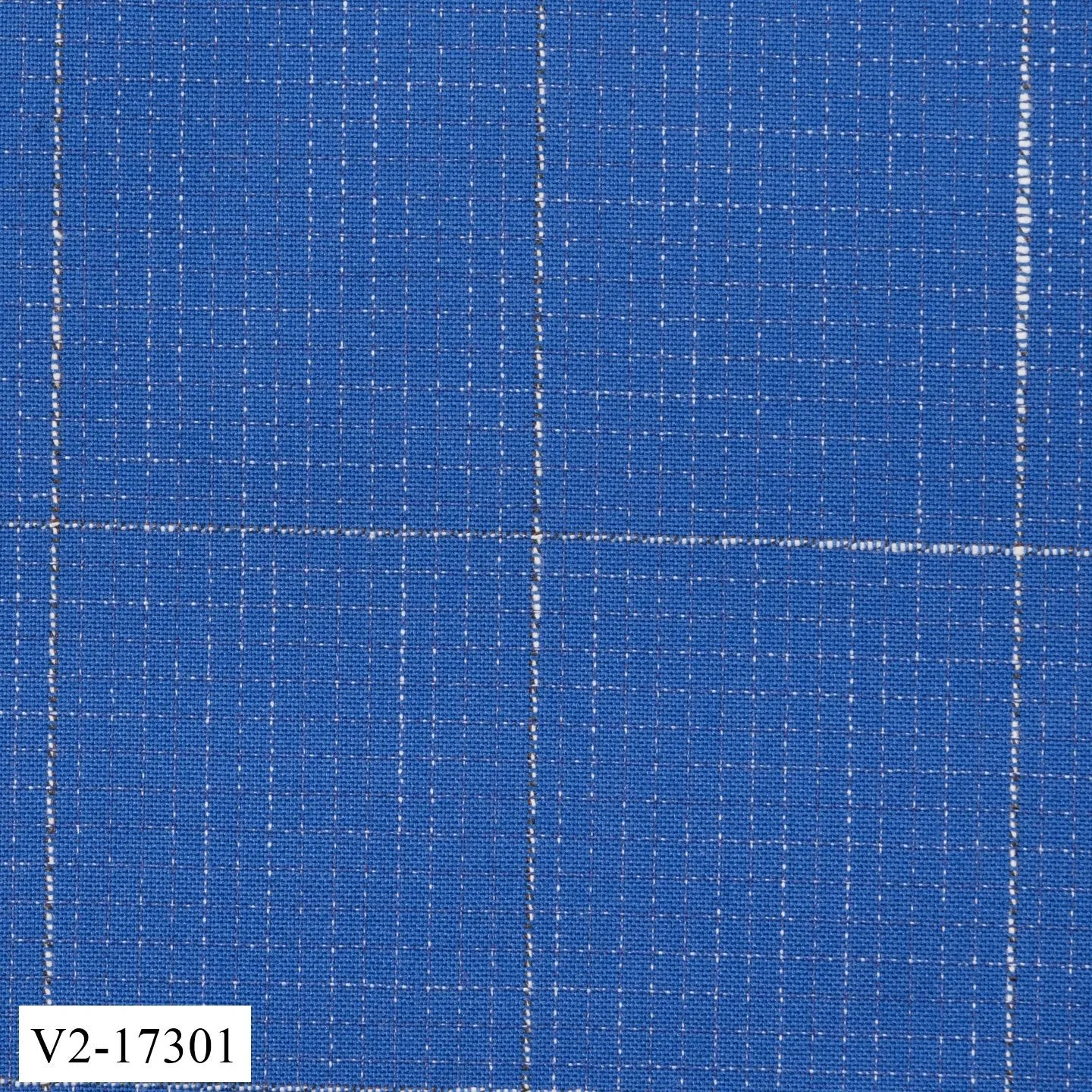 Sapphire Blue with White Windowpane Suit