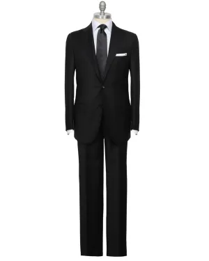 Solid Dark Charcoal Wool Suit