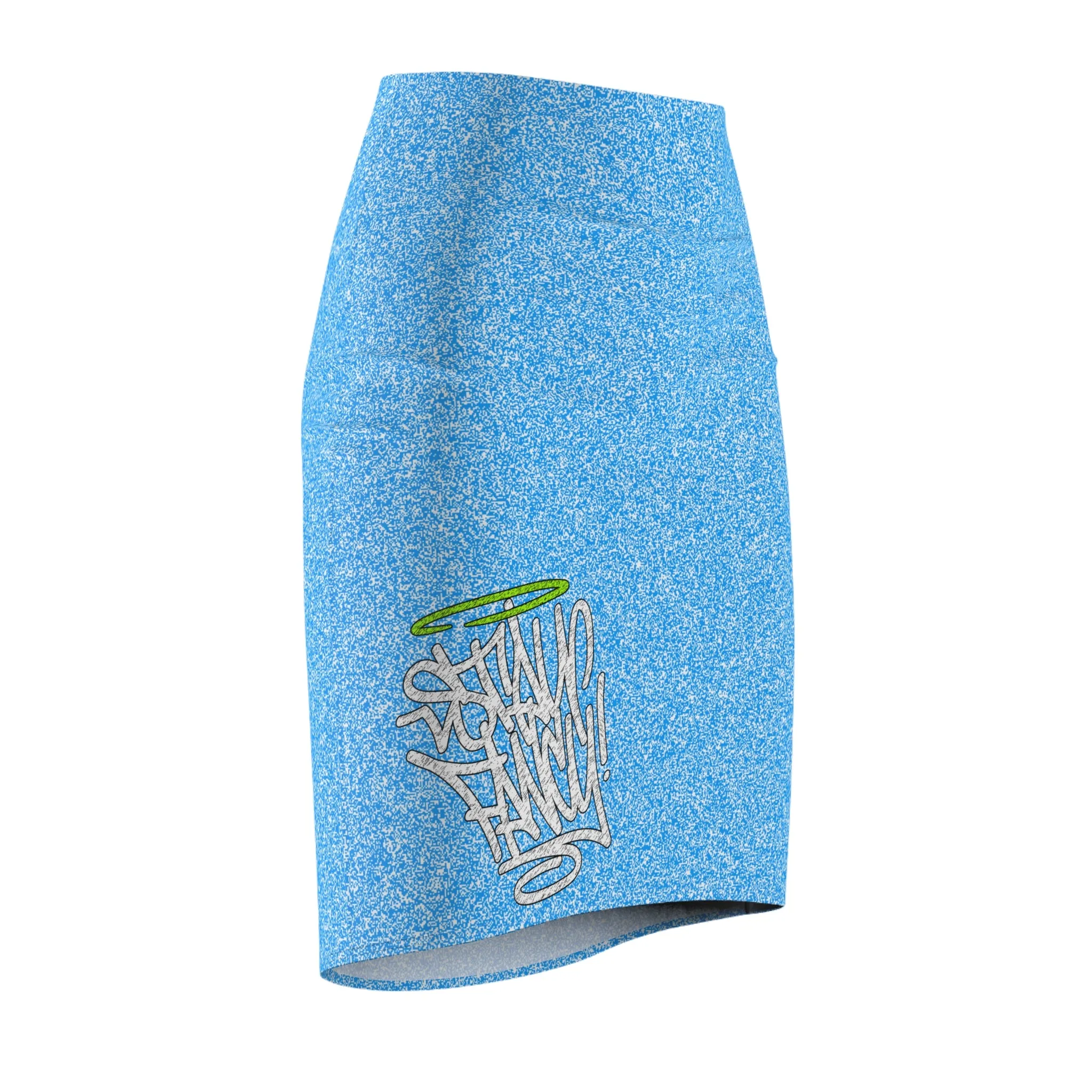 Speckled Blue Women's Pencil Skirt