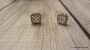 Square Cubic Zirconia Earrings
