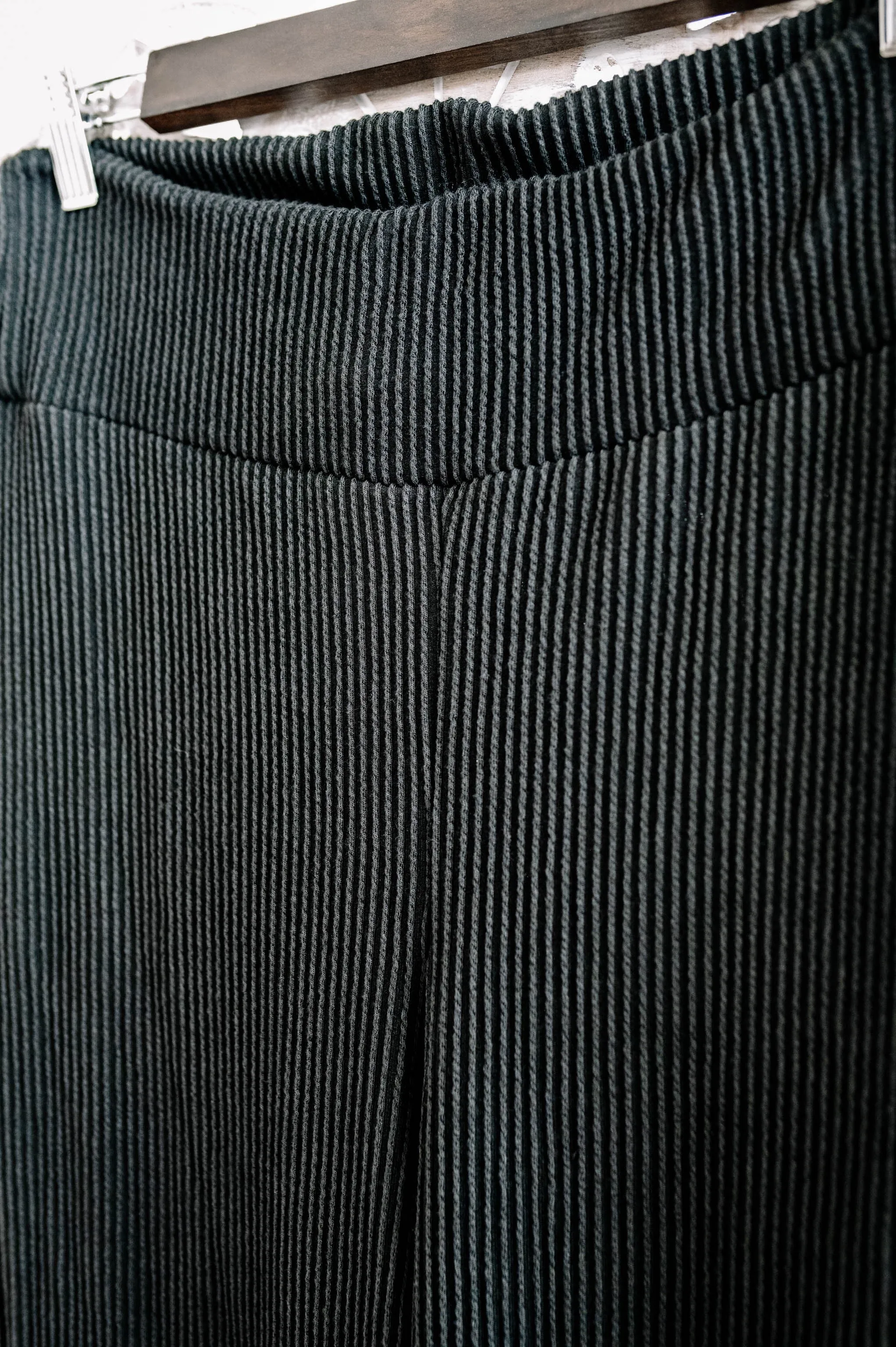 Straight To The Point Ribbed Dressy Yoga Pants