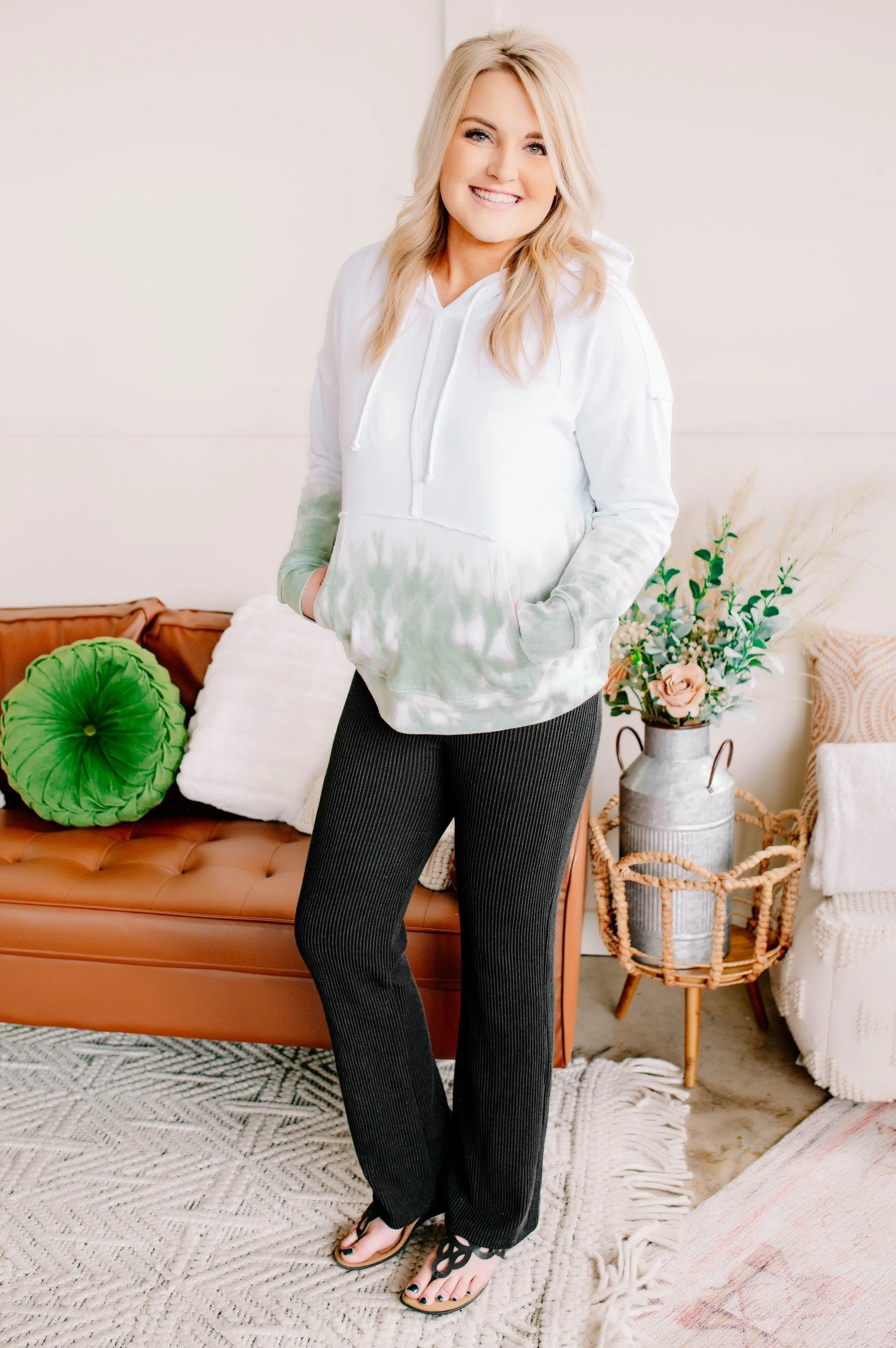 Straight To The Point Ribbed Dressy Yoga Pants