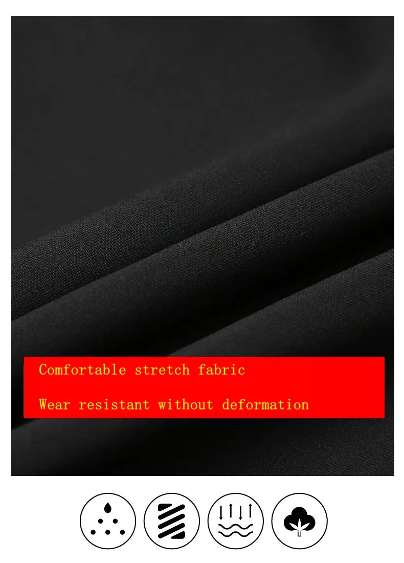 Stretch Pencil Skirts for Women, Office Lady, Formal Black Midi Skirts, Elegant Female Package Hip Skirts, Spring and Autumn