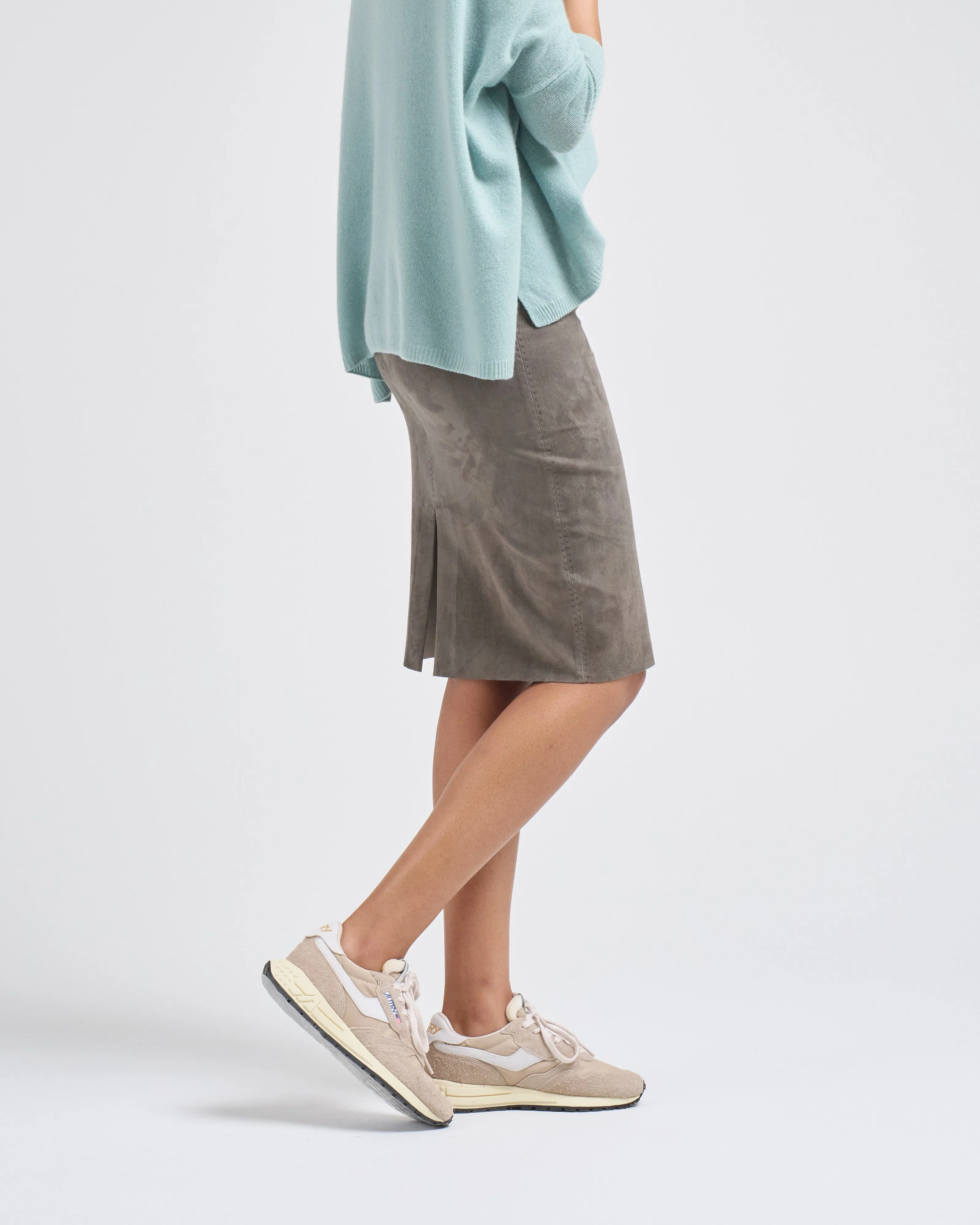 suede pencil skirt