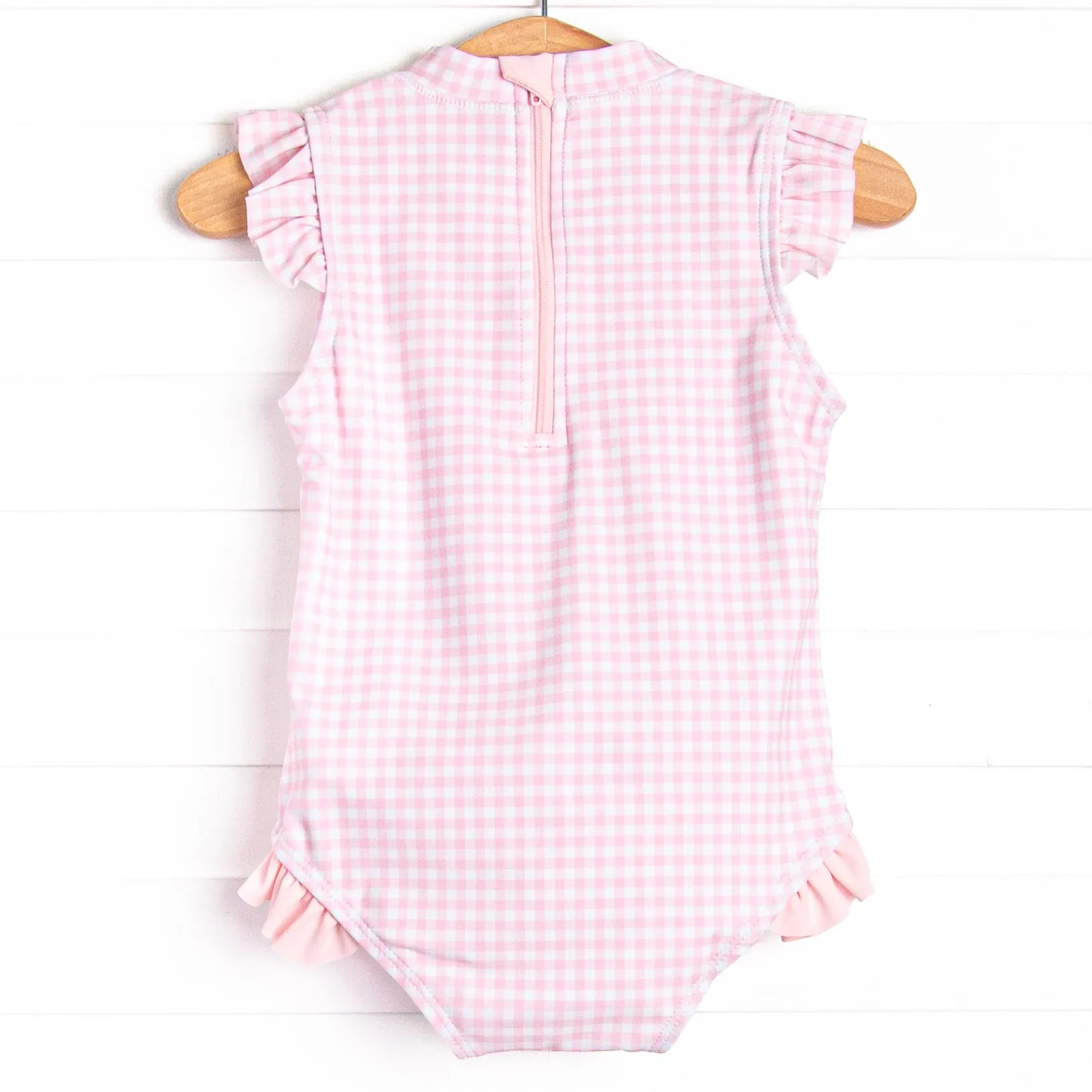 Tickled Pink Gingham One Piece, Pink