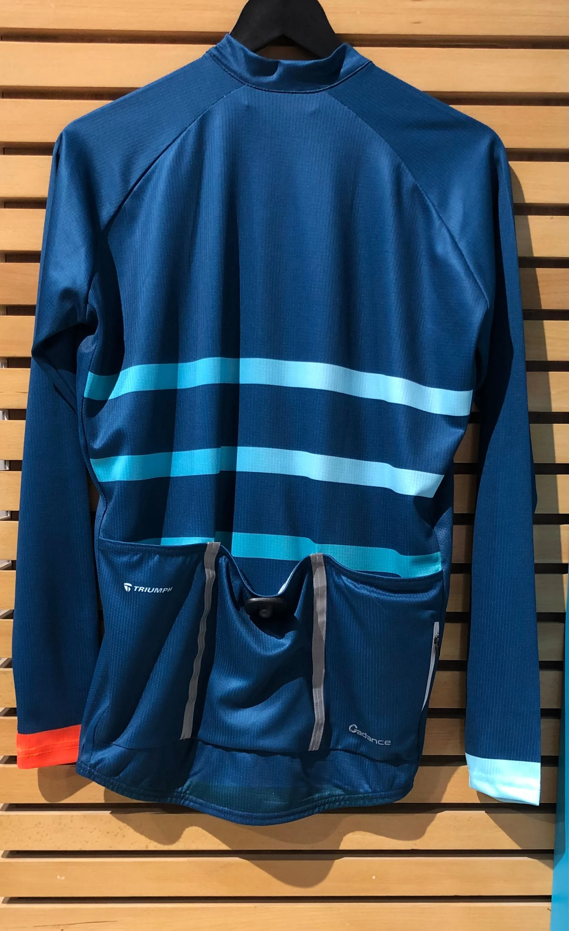 Triumph Cadence FS Long Sleeve Men's Cycling Jersey - Navy Blue