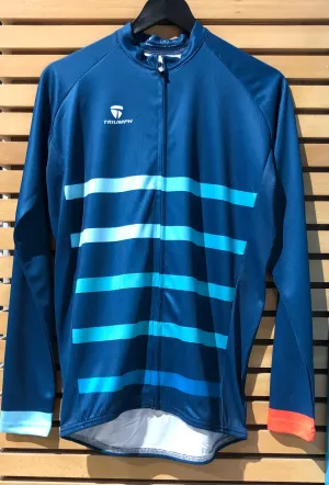 Triumph Cadence FS Long Sleeve Men's Cycling Jersey - Navy Blue